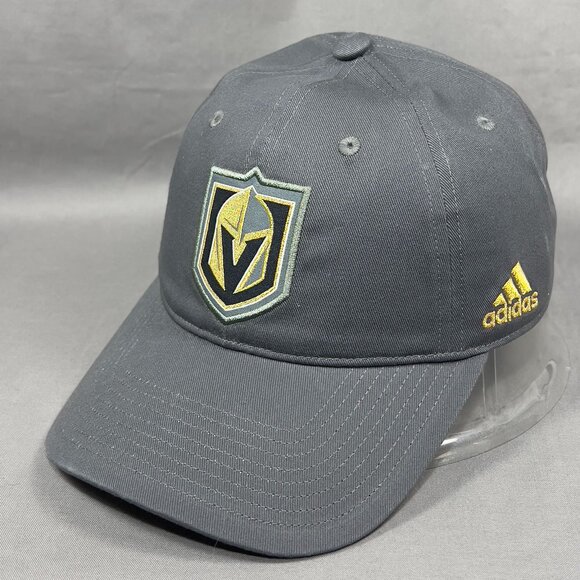 Adidas Golden Knights NHL Strapback Hat Cap Gray Hockey Vegas Nevada Sample Mens - Picture 1 of 14